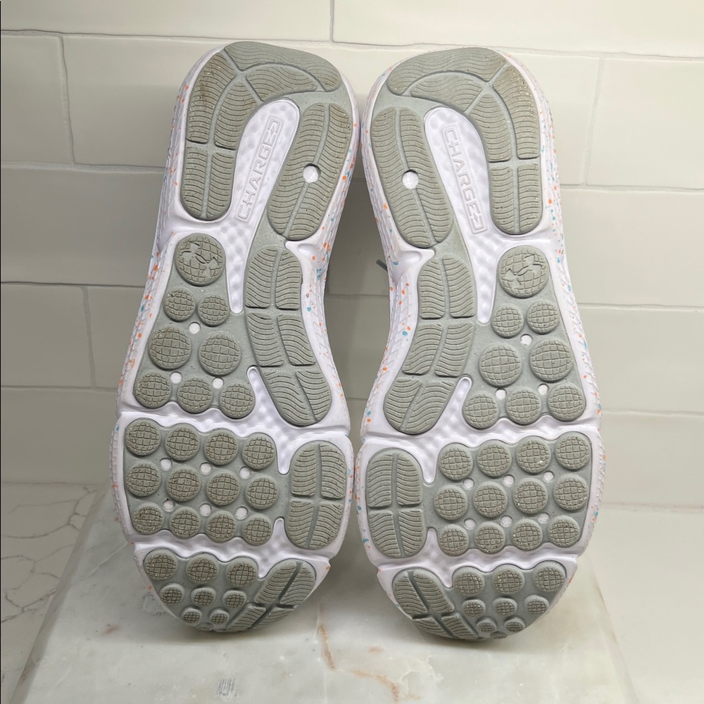 Under Armour White and Blue Athletic Shoes - Picture 3 of 6